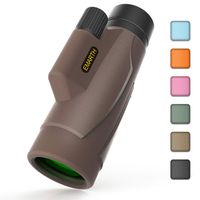 Emarth Hawkeye Monocular 8x42 High Power Bak4 FMC Compact Telescope for Hunting Boating Wildlife Coffee