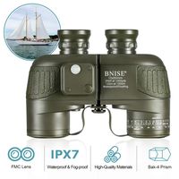 BNISE HD Binoculars for Adults, Navigation Compass and Rangefinder for Hunting, 10x50 Large Object Lens BAK4 Large View, Waterproof and Fogproof, with Harness Strap and Neck Strap