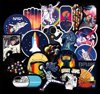 Vinyl Universe NASA Stickers Pack 100 Pcs Space Explorer Stickers Astronaut Decals for Laptop Ipad Car Luggage Water Bottle Helmet