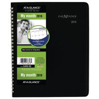 AT-A-GLANCE DayMinder Monthly Planner, January 2018 - December 2018, 6-7/8" x 8-3/4", Black (G40000)
