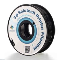 3D Solutech Real Black 3D Printer PLA Filament 1.75MM Filament, Dimensional Accuracy +/- 0.03 mm, 2.2 LBS (1.0KG) - PLA175RBLK