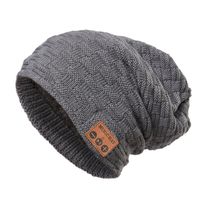 Wireless Bluetooth Beanie,Unisex Outdoor Sport Knit Hat with Stereo Speakers & Microphone