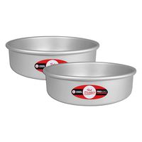 Fat Daddio's Anodized Aluminum Round Cake Pan, 6 Inches by 3 Inches, Set of 2
