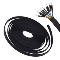 PET Expandable Sleeving Flexo Wire Cable Sleeve (0.55" 33ft Black) Striveday