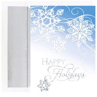 Masterpiece Holiday Collection 16-Count Christmas Cards with Foil Lined Envelopes, Holiday Snowflakes