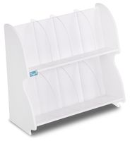 TrippNT 51057 PVC Plastic Double Adjustable Shelf with 6 Dividers, 12" Width x 12" Height x 6" Depth
