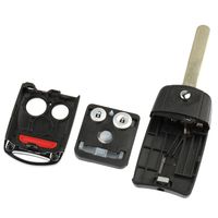 (3 Button) Key Fob Keyless Entry Remote Flip Shell Case & Pad fits Acura Flip Keys
