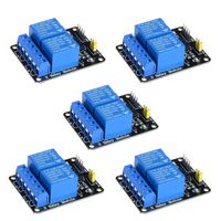 Anmbest 5PCS 2 Channel 5V 10A Relay Module with Optocoupler Low Level Trigger Expansion Board for Raspberry Pi Arduino UNO R3 MEGA 2560 1280 DSP ARM PIC AVR STM32