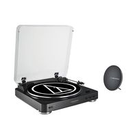 Audio-Technica AT-LP60SPBT-BK Fully Automatic Belt-Drive Wireless Turntable and Speaker System