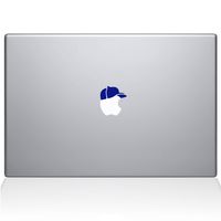 The Decal Guru 2051-MAC-11A-DB Apple Hat Ballcap Decal Vinyl Sticker, Dark Blue, 11\" MacBook Air