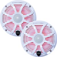 Wet Sounds REVO 6-SWW White Closed SW Grille 6.5 Inch Marine LED Coaxial Speakers (Pair) (Renewed)