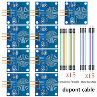 MCHEN 9 PCS Digital Touch Capacitive Sensor Switch Module for Arduino with 30p Dupont Cable