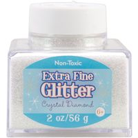 Sulyn Extra Fine Crystal Diamond Glitter Stacker Jar, 2 Ounces, Non-Toxic, Stackable and Reusable Jar, Multiple Slot Openings for Easy Dispensing and Mess Reduction, SUL50860