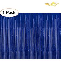ShiDianYi Tinsel Foil Fringe Curtain-3FTX8FT-Royal Blue Metallic Door Window Backdrops/Curtain Party Decoration
