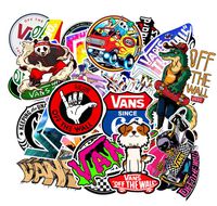 Ratgoo 100 Pcs Waterproof Graffiti Stickers of Vans to Boys Teens Kids Men Adult Gift for Desk Water Bottle Hydro Flask Bluetooth Speaker Skateboard Surfboard BMX Snowboard Outdoor Sports