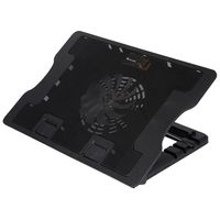 STORITE Technotech Super Silent Premier Quality 638 B High Cooling Pad with 1 Big Fan at 1200RPM,2 USB Ports,Fan Control Button & 1 USB Cable for All Notebooks/Upto 17" Laptops/All Tablet (Black)