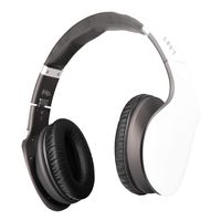 iHip Side Swipe Touch Control Wireless Bluetooth Headphones Over Ear - Foldable, Soft Memory-Protein Earmuffs, w/Built-in Mic and Wired Mode for PC/Cell Phones/TV - White - Touch Only
