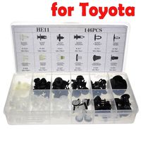 146 PCS Fender Door Hood Bumper Trim Clip Body Retainer Assortment for Toyota