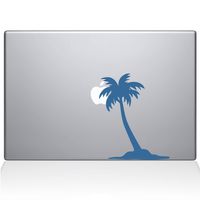 The Decal Guru Palm Tree Decal Vinyl Sticker, 13" MacBook Air, Light Blue (2304-MAC-13A-LB)