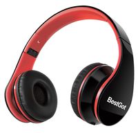 Headphones for Kids Adults with Microphone Volume Control with Cloth Bag and Removable Audio Cable Black&Red