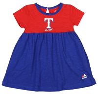 OuterStuff MLB Baby Girls Infant 7th Inning Twirl Dress, Texas Rangers, 24M