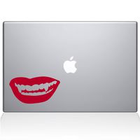 The Decal Guru Vampire Lips MacBook Decal Vinyl Sticker - 13" MacBook Air - Red (1208-MAC-13A-DR)
