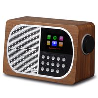 LEMEGA M2+ Smart Radio with Internet Radio, FM Radio, Bluetooth, Spotify, WiFi, Headphone-Out, USB MP3, AUX-in, Clock, Alarms, Sleep, Snooze, Colour Display & App Control (Walnut)