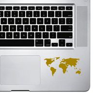 StickAny Palm Series World Map Simple Sticker for MacBook Pro, Chromebook, and Laptops (Gold)