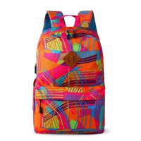 RUYEE Laptop School Backpack, Waterproof School Backpack With USB Charging Port For Men Women, Lightweight Fashion Travel Daypack College Student Rucksack Fits 14-inch Computer/Macbook Orange