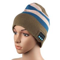 Bluetooth Talking Keep Warm Music Speaker Knitted Hat for Mobile Phone (Khaki)