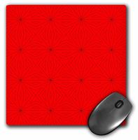 3Drose LLC 8 X 8 X 0.25 Inches Mouse Pad, Gray Digital Geometric Outline on Red (Mp_125350_1)