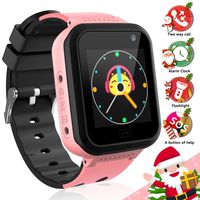 YENISEY Kids Smart Watch Waterproof Phone, IP67 Waterproof Smartwatches Android Phone, LBS Tracker SOS Anti-Lost Camera Flashlight Games Watches, Learning Toy for Girls with iOS/Android