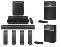 Bose LifeStyle 650 Home Entertainment System, Black, with SoundTouch 10 WiFi Music System (Pair), Black