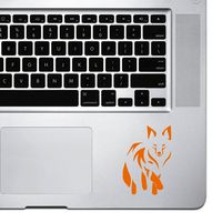 StickAny Palm Series Fox Tribal Sticker for MacBook Pro, Chromebook, and Laptops (Orange)