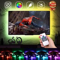 LED Strip Lights, LED TV Backlight for 60-75in Television,USB Bias Lighting Neon Accent Bias Light for HDTV 4 Sides, Monitor Backlight with RF Remote Controller & Strong Adhesive Tape 13.2ft