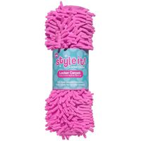 3C4G Microfiber Chenille Shag Locker Carpet, Pink