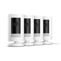 All-new Ring Stick Up Cam Plug-In HD security camera with two-way talk, Works with Alexa - 4-Pack