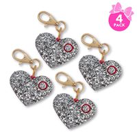 Personal Safety Alarm for Women - Self-Defense Personal Panic 115 Decibel Alarm Keychain for Women with LED Safety Light and Clip, Silver Glitter
