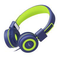 Elecder i37 Kids Headphones Children Girls Boys Teens Foldable Adjustable On Ear Headphones 3.5mm Jack Compatible iPad Cellphones Computer MP3/4 Kindle Airplane School Tablet Navy