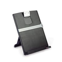 3M Desktop Document Holder with Adjustable Clip, Holds Letter, Legal and A4 Documents, Bottom Ledge Has Lip to Keep up to 150 Sheets Securely in Place, Folds Flat for Storage, Black (DH340MB)