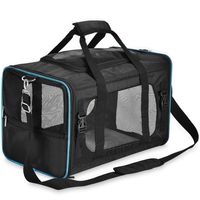 PPOGOO Pet Travel Carriers Soft-Sided for Cats and Dogs Airline Approved Non-Toxic Odorless