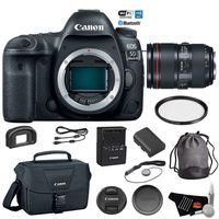 Canon EOS 5D Mark IV Digital SLR Camera with 24-105mm f/4L II Lens - Bundle with UV Filter + Canon Carrying Bag + Cleaning Kit + More (International Version)