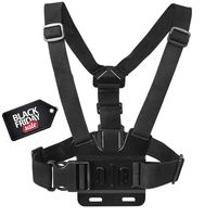 Topmener Camera Mounts and Supports Chest Mount Harness Compatible with Gopro Hero 7, 6, 5, Black, Session, Hero 4, Session, Black, Silver, Hero+ LCD, 3+, 3, 2, 1, DJI Osmo