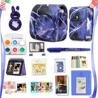 LuckyStar 20 in 1 Accessories Bundles for Fujifilm Instax Mini 8 8+ 9 Instant Camera (Mini 8/8+/9 Case, Photo Pouch, Color Filters, Selfie Lens, Acrylic Frames, Albums, Emoji clips + More) (Lightning)