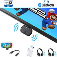 Bluetooth Audio for Nintendo Switch, ViSun BT26 Dual Link Wireless Bluetooth 5.0 APTX Low Latency USB Type-C Stereo A2DP Music Transmitter Adapter, Plug & Play, for PC PS4 Bose Sony Gaming Headphones
