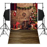 Iusun Christmas Backdrops For Photography, Christmas Vinyl 3x5FT Cloth Photography Backdrop Fireplace Background Studio Prop (F)