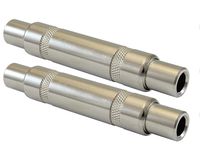 Cables Female TS Coupler ¼" Audio Plug Jack Adapter, ¼" to ¼" Barrel Mono Full Metal-2 Pack