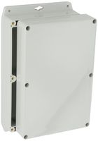 BUD Industries PN-1329-MB Polycarbonate NEMA 4X Box with Mounting Bracket, 8-47/64" Length x 5-3/4" Width x 2-15/16" Height, Light Gray Finish