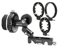 Movo F2X Precision Follow Focus System with Hard Stops and 65mm, 75mm, 85mm Adjustable Gear Rings