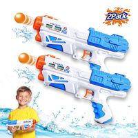 ZHENDUO 2Pcs Water Gun, Super Soaker Water Guns Power Popper Gun 500CC Squirt Guns Water Pistol Water Blaster Toys for Boys Girls Swimming Pool Toys Water Fighting Toy Boys Girls Outdoor Games